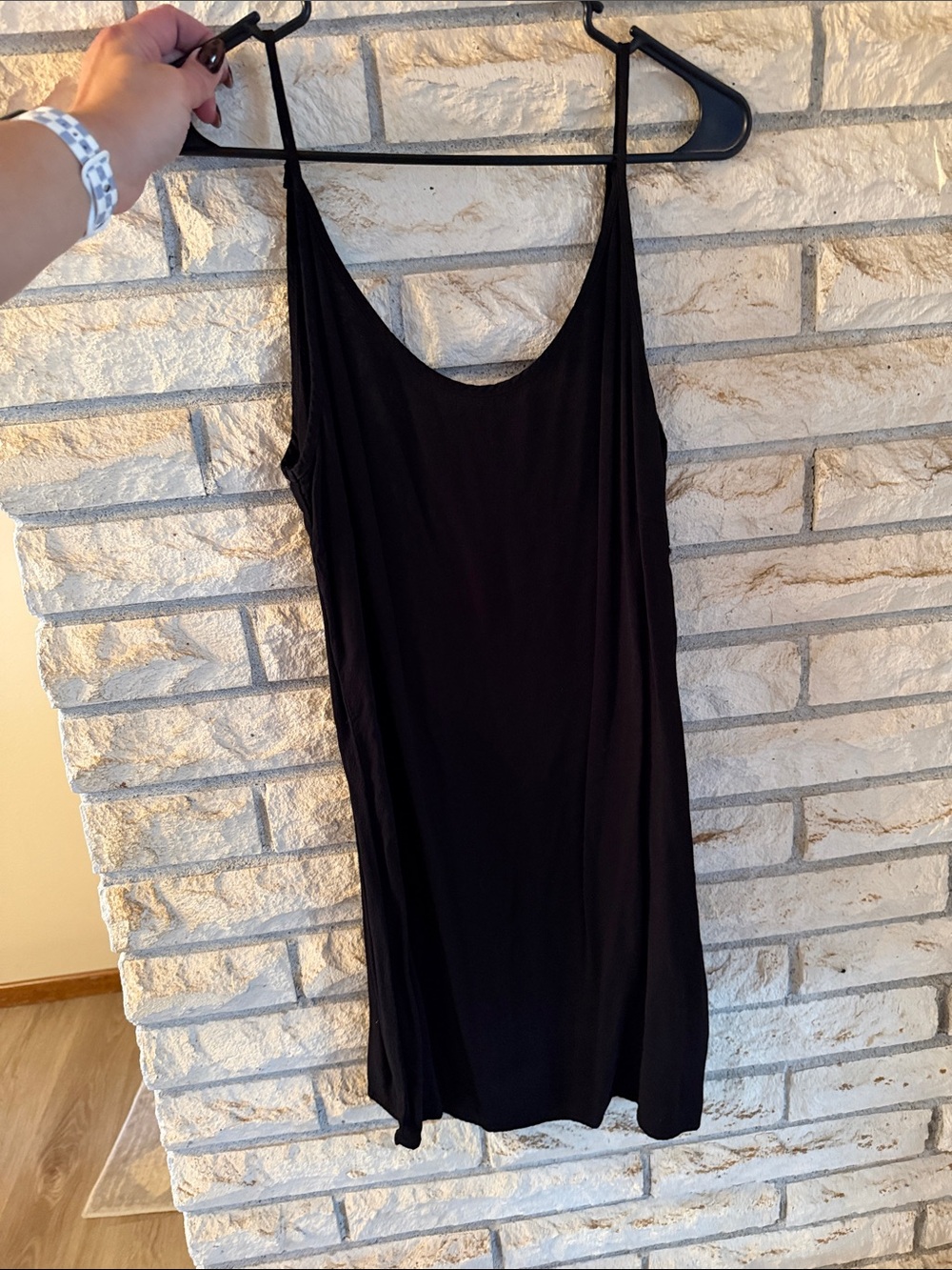 Black Slip Dress - Simple Spaghetti Strap